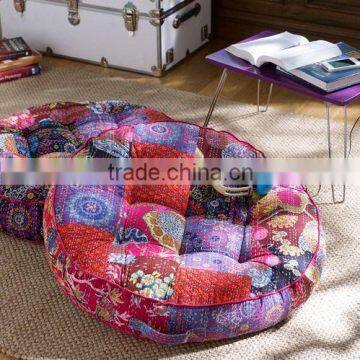 Patchwork Ottoman Cover Floral Ottoman Pouf Covers