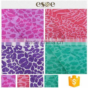 Burn-out women garment custom printed 100% viscose fabric
