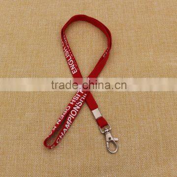 Customized logo printing red lanyard