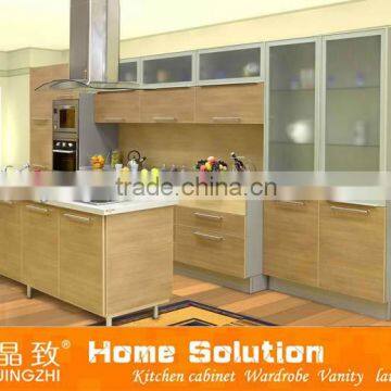 Nice quality china made glass door kitchen cabinets wall cabinet prefab kitchen cabinets