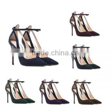 Imported Custom Latest New Design Leather Italian Laties Shoes Woman Shoes photo-5