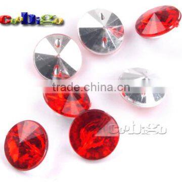 18L(11.4mm Mix Color Acrylic Cut Culet Back Fashion Rhinestone Crystal Button Stylish Bag Garment Shoe #FLN012-18L(Mix-s)