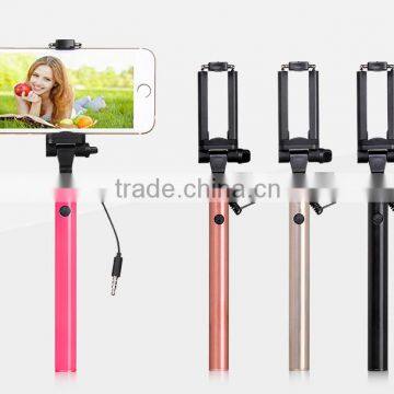 Super Slim Wired Control Monopod Selfie Stick Extendable For Mobile Phone