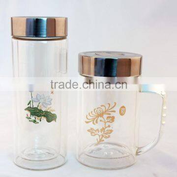 Glass Material and Water Bottles Drinkware Type glass travel bottle