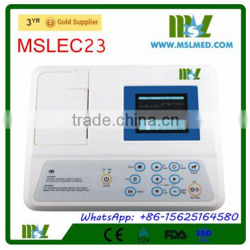 User Friendly Single Channel Veterinary ECG Machine Price MSLEC23-4