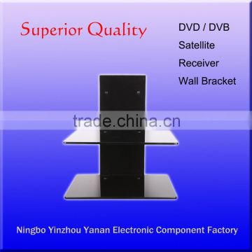 2 layers glass shelf bracket dvd wall mount