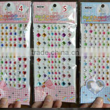 2015 China Factory DIY Product Crystal Sticker,custom Diamond Sticker