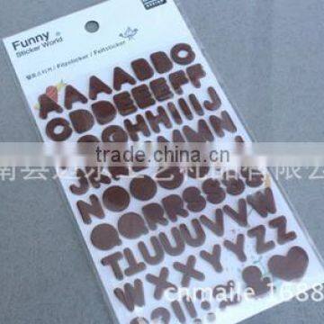 Hot Sale Alphabet Letters Home Wall Felt Sticker/Eco-friendly Non-toxic Alphabet Letters Felt Sticker photo-2