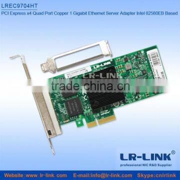 Hot Sale Intel 82580 Chipset Gigabit PCIe x4 RJ45 4 Port Network Card like E1G44HT