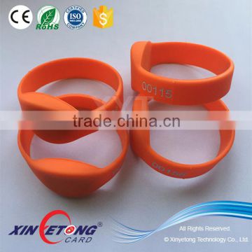 high quality silicone RFID Wristband/Barcelets,Passive HF RFID Silicon Wristband