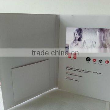 7" lcd video screen in book, video module in printed card, video screen in card