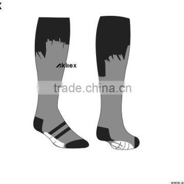 custom design soccer socks thick knee high sports socks