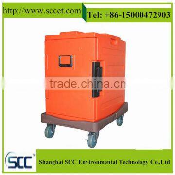 GN Pans Food Warm Containers on Wheels and Handle, for Hot Food Storage photo-4