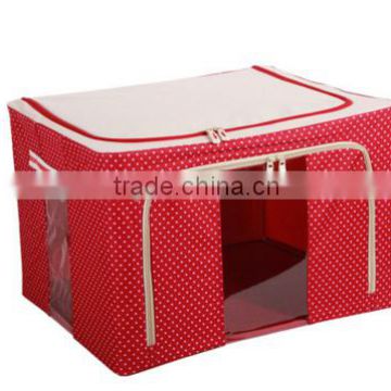 fabric folding storage box with window