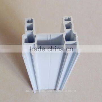 U shape upvc plastic profile,double rail plastic profile