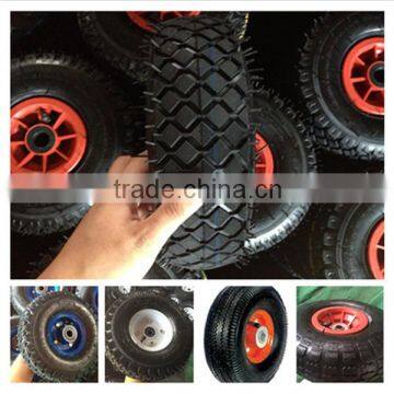 China factory of small rubber pneumatic wheel 3.50-4 for lawm mower