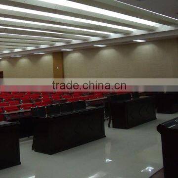 red mdf noise panel glass wool polyester acoustic panel