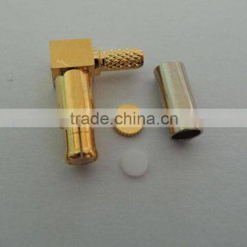 MCX male elbow RF coaxial adapter connector for RG174 cable
