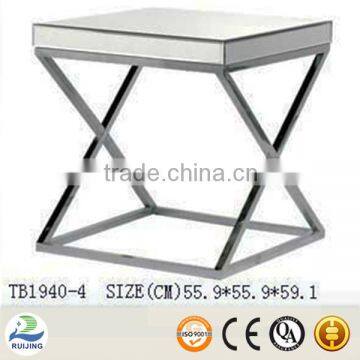 Tempered Glass Coffee Table Cross Leg