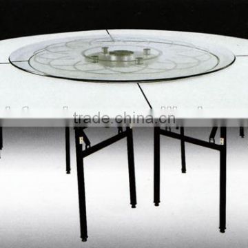 multi-function high quality round wood top folding hotel banquet dining combination table