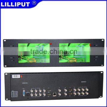 Lilliput 7 inch hdmi SDI dual 3RU broadcast rack mount monitor