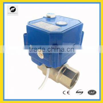 DC12v Ni plated Brass and SS304 motorized ball valve for water treatment,HAVC,automatic control,for watermeter