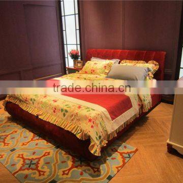 2015 high quality fabric double bed