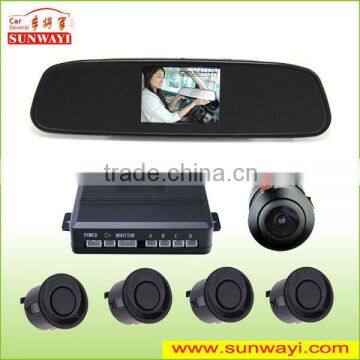 rear view mirror with reverse camera and sensors