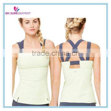 custom active wear, yoga wear, nylon sports singlet