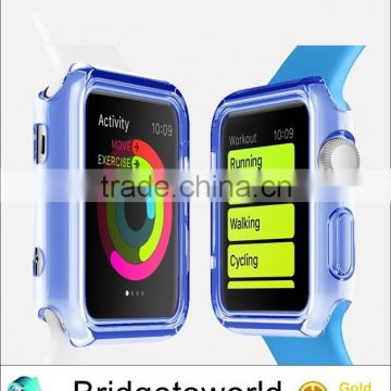 Soft Ultra Thin Transparent Protective TPU Gel Clear Cover Case for Apple Watch 38mm 42mm