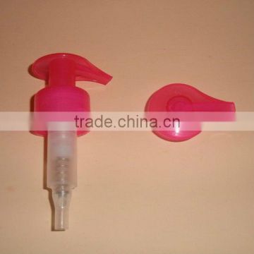 transprent red lotion pump(on-off)