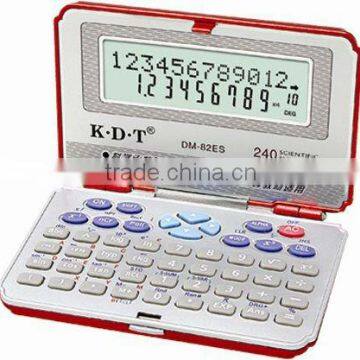 red scientific calculator DM-82ES