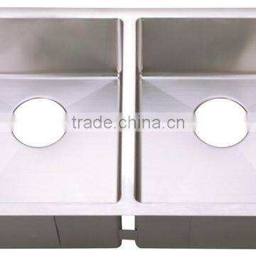 Farmhouse Hot Sales China Supplier Manufacturer XHHL Commercial Handmade Cupc Double Bowl Stainless Steel Kitchen Sink photo-3