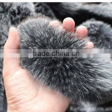 Natural Color Silver Fox Trimming / Silver Fox For Collar / Fox Fur Trim
