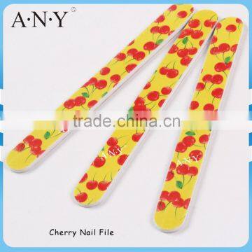 Nail Art Shaping and Polishing Cherry Printing 180 Grit Nail Files OEM Accepted