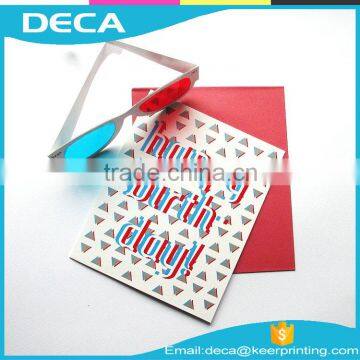 3D Greeting Cards With Glasses