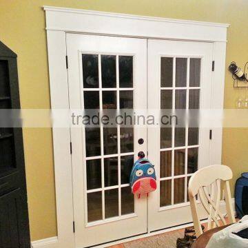 15 Lites White Painted Double French Doors