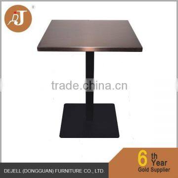 Fast Food Restaurant Panel Wood Square Dining Table