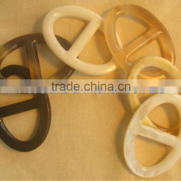 Horn scarf ring, buffalo horn scarf ring, MOP scarf ring