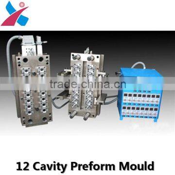 12 cavities water bottle preform mould with self-lock structure valve gate