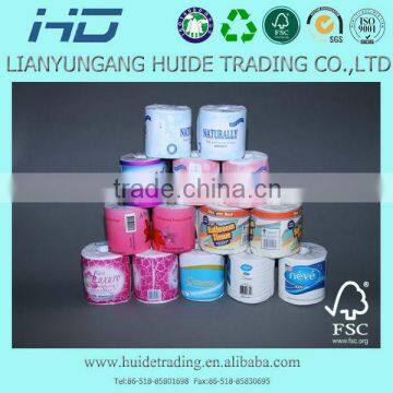 2 ply OEM Custom Alibaba china supplier printed toilet paper with logo