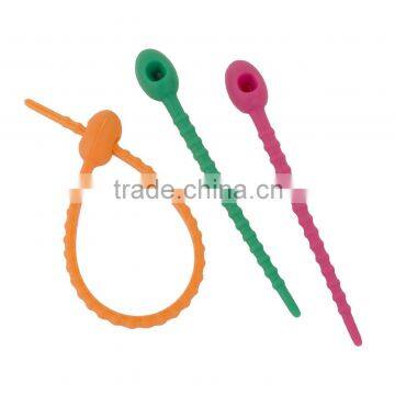 silicone tie wrap, silicone bag ties