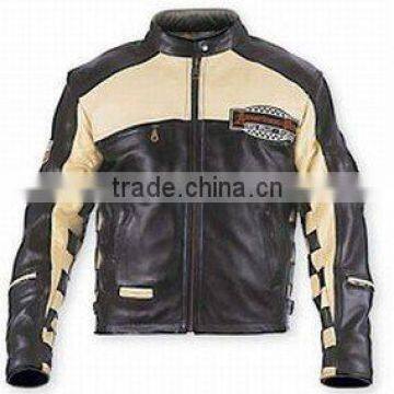 DL-1205 Leather Motorbike Racing Jacket