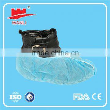 Disposable blue anti skid shoe covers