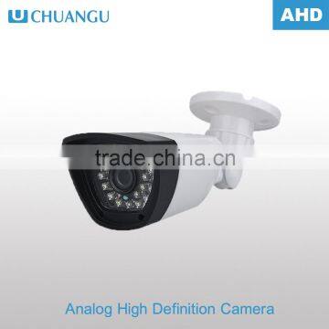 Plastic Housing Indoor AHD Camera Bullet Style IR LEDs 1.0MP Support OSD AHD Camera