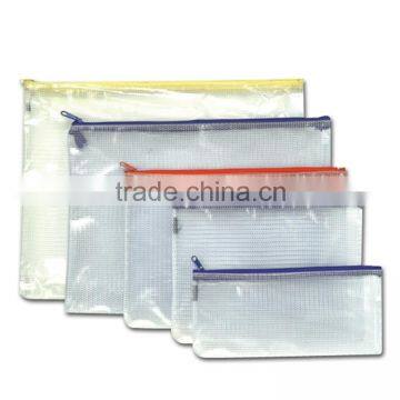 Clear PVC Mesh Bags, Zipper Pencil Bags (BLY10-0529PP)