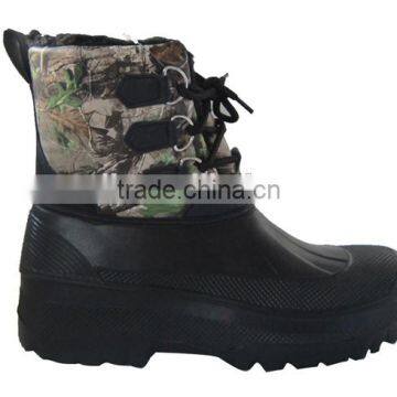 New design PU upper waterproof bean boot camo snow boot