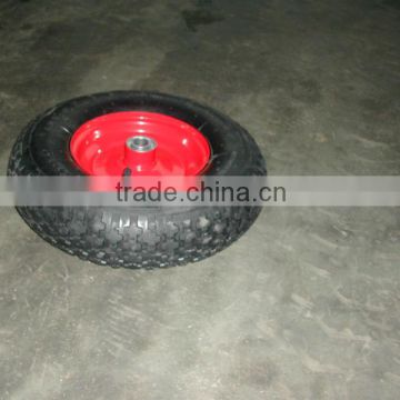 wheelbarrow spare parts/rubber pnuematic wheel 400-6