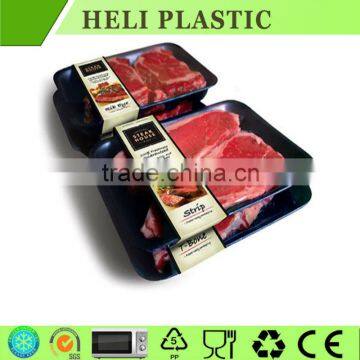 disposable black PP meat/beef tray