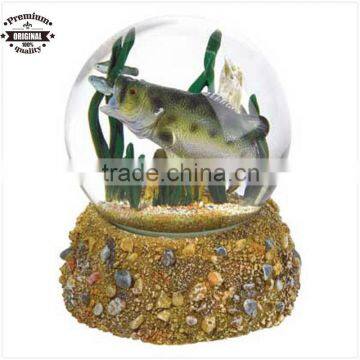 factory direct custom resin fish inside snow globe